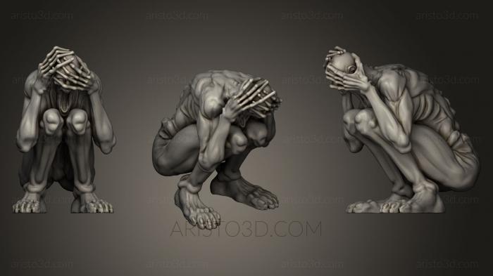 Figurines heroes, monsters and demons (STKM_0369) 3D model for CNC machine